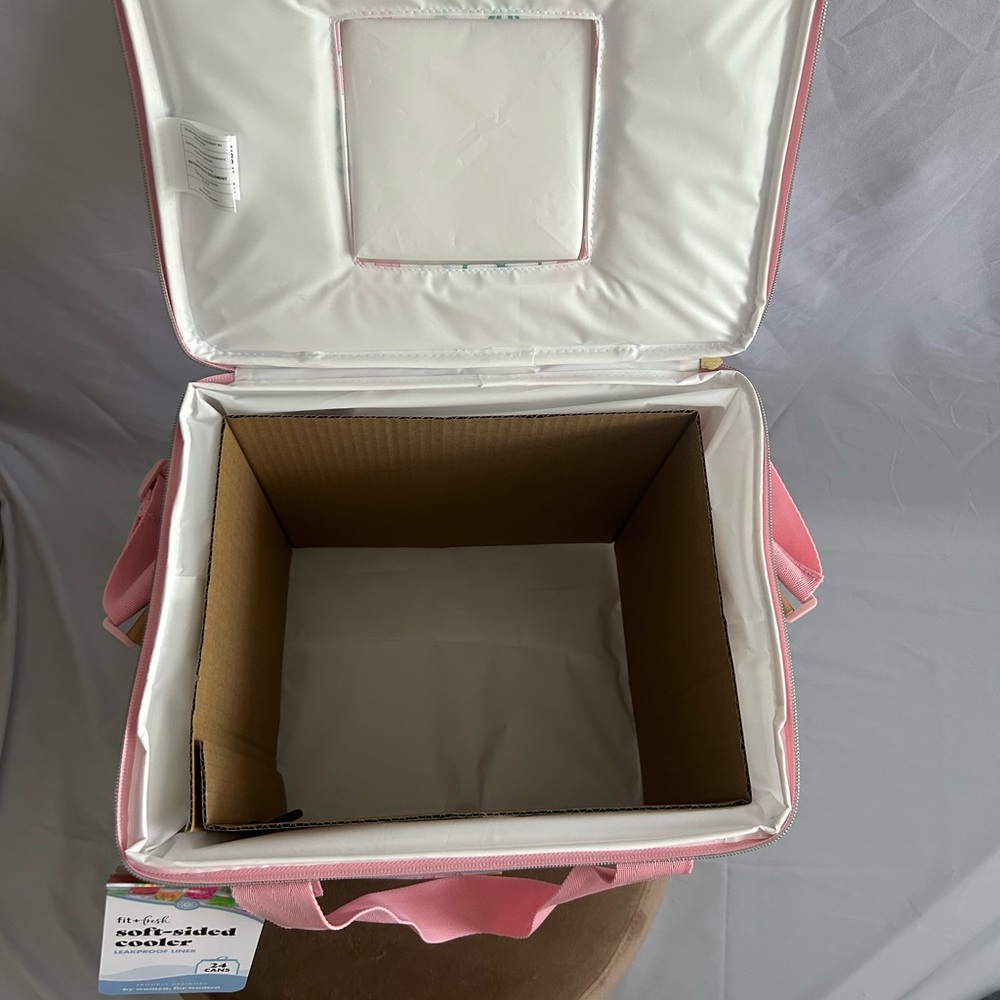 *New* Fit + Fresh Pink and Colorful Bow Design Soft-Sided Cooler - Picture 11 of 16